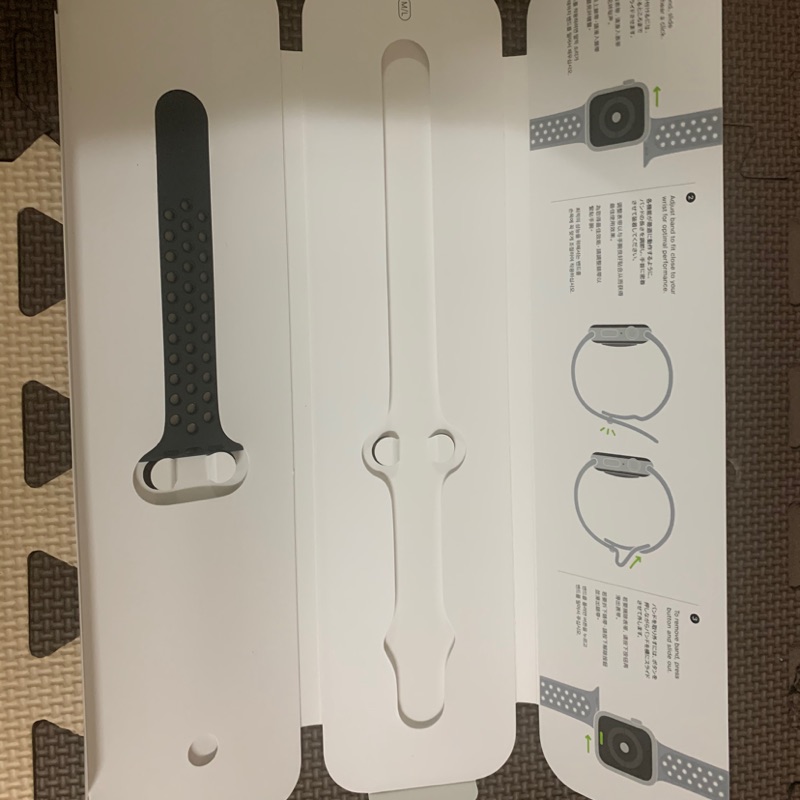 全新 apple watch nike 運動錶帶 黑色 s1 s2 s3 s4 s5 s6 40mm 42mm 44mm