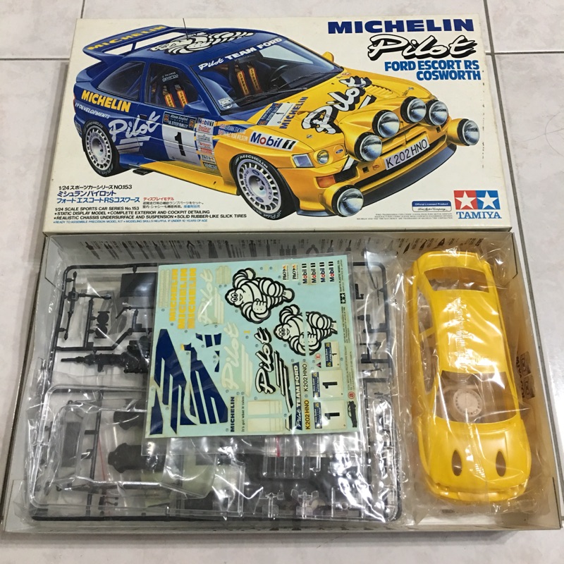 田宮TAMIYA 1/24 FORD未組裝模型車(靜態）米其林寶寶 水貼紙使用夾鏈袋保護