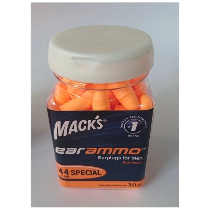 【雍容華貴】美國Mack's Ear Care Ear Ammo Earplugs 男用耳塞44對入/罐(NRR 30)