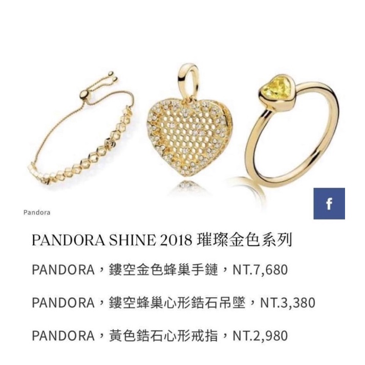 Pandora 鏤空蜂巢心型鋯石吊墜 限時特價999