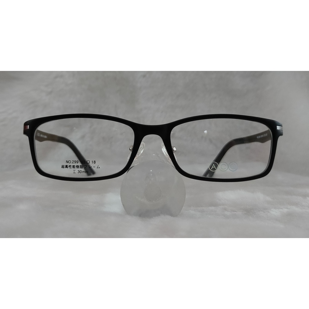 閃亮眼鏡館 韓國製造 TR90光學鏡框 鼻墊款 超彈性樹脂  超輕 不變形 不外擴 299 黑+灰色