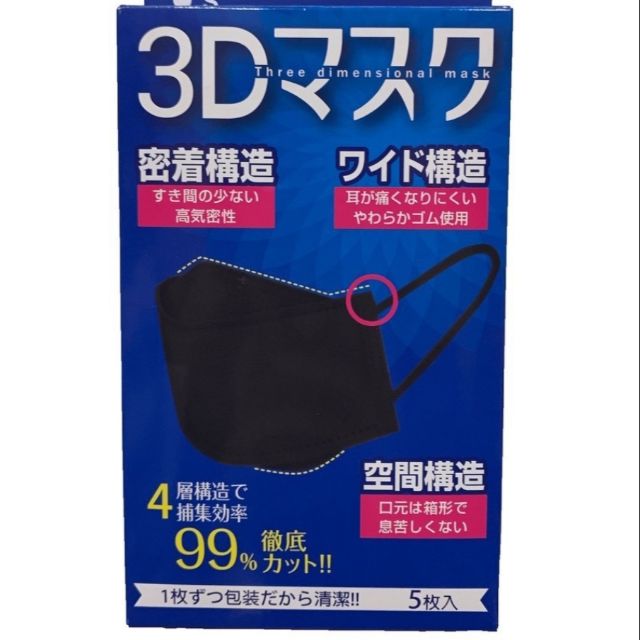 3D立體四層防塵口罩台灣製造外銷日本「現貨」白色