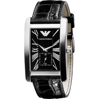 專櫃正品 EMPORIO ARMANI 亞曼尼 經典時尚腕錶 經典紳士錶 男錶 方殼型 7成新