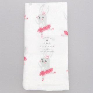 日本製 二重紗 芭蕾舞小兔子 長毛巾/洗臉巾 親膚 孩子洗澡擦臉 現貨供應