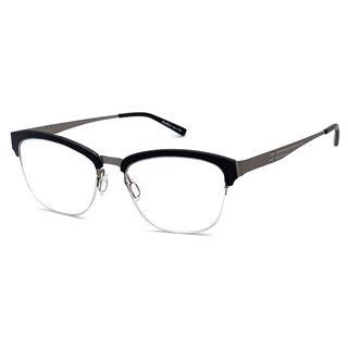 光學眼鏡 知名眼鏡行 (回饋價) 文青薄鋼光學鏡框 經典黑色半框 (大框) 超薄超輕材質 15215光學鏡框