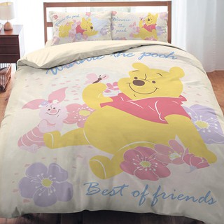 小熊維尼 粉紅季 黃 單人 雙人 床包組 薄被套 涼被 冬夏兩用被 正式授權 台灣製造 睡袋 枕頭套 午睡枕 枕頭