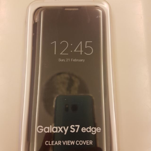 下殺~三星 SAMSUNG Galaxy S7 Edge 原廠 全透視感應皮套 黑色 手機保護套 保證原廠盒裝