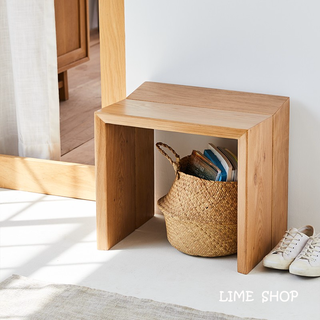 『LIME』北歐簡約現代實木換鞋凳 家用玄關穿鞋凳 梳妝凳 餐桌凳 凳子 穿鞋椅 矮凳（可訂製尺寸&顏色）