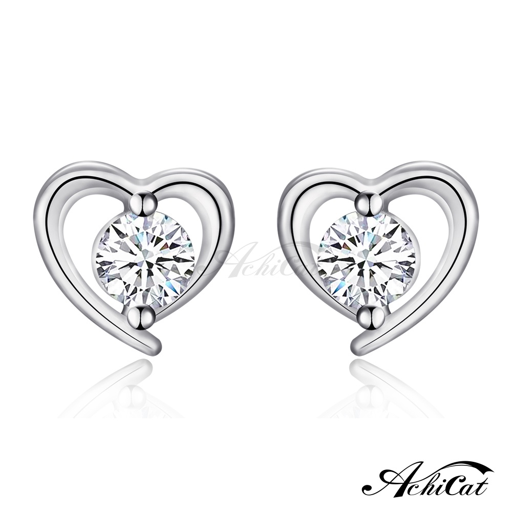 AchiCat．925純銀耳環．全心愛意．愛心．女耳環．一對價格．GS6166