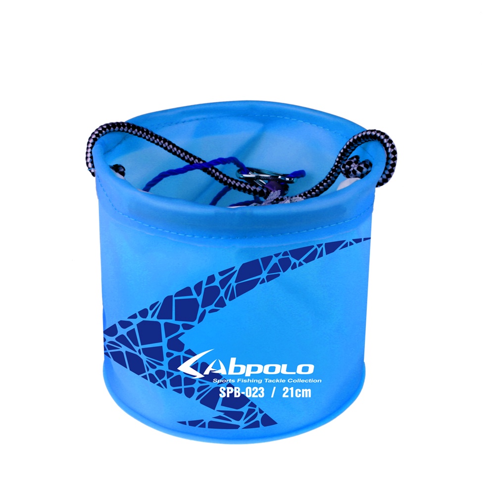 【SAbpolo】雙色圓型水桶｜SPB-023｜釣蝦 釣魚 裝蝦 活餌袋 藍色 黃色 果綠色 18cm 21cm