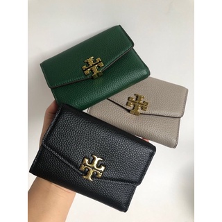 美國代購 100%正品 tory-burch TB 真皮 荔枝紋 三折 中夾 錢夾 卡包 零錢包 附購證