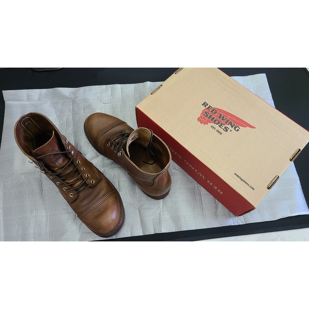 Red Wing Iron Range Boots 8111 Amber色 尺寸9D 窄頭 窄楦 工裝靴 高筒靴