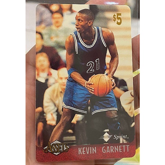 NBA 球員卡 Kevin Garnett 1996 Assets Phone Cards $5