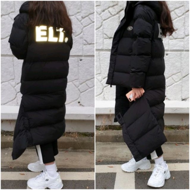 【🇰🇷Hannashop】韓國正品代購 ELLIOTI 兩件式羽絨外套 反光字 可調長度