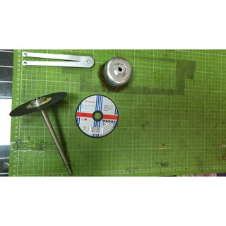 S18大約18公分白鐵材質專利型電鑽轉接桿-包膠法蘭+螺母+扳手+技研切斷砂輪片BOSCH 切斷砂輪片鋼刷