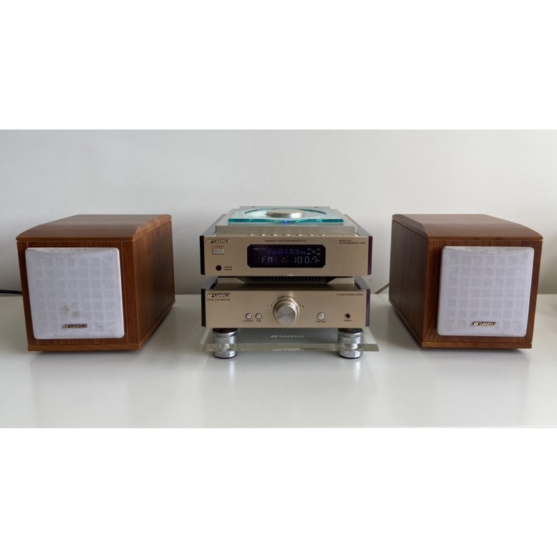 山水牌 SANSUI 兩層式床頭櫃音響 二手 收音機 零件機 MICRO 920V 收音機功能正常