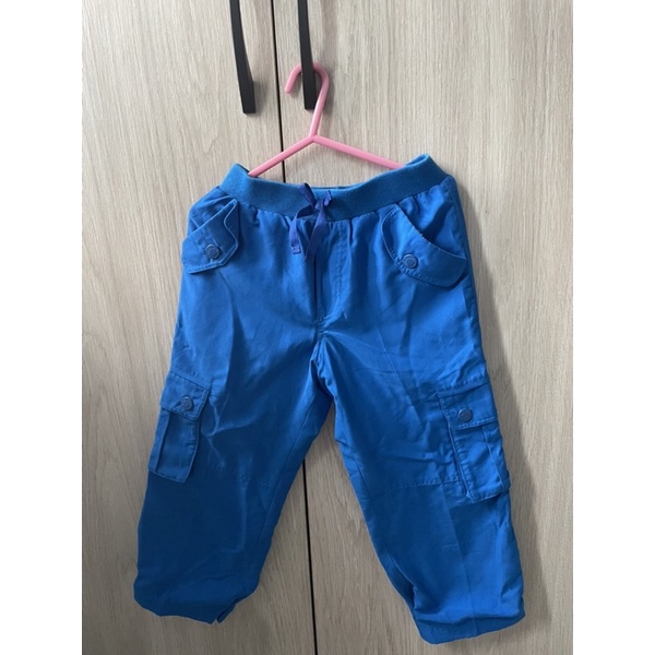 Why&amp;1/2 二手鋪棉工作褲、休閒褲、寶藍色（適合3-5歲）