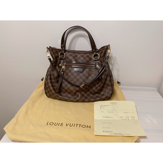 「已售出」正品 Louis Vuitton 路易威登LV N41131 經典Damier EVORA MM手提/肩背包
