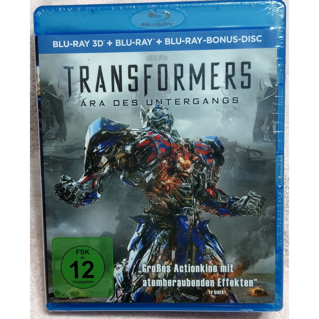 德國進口藍光3D BD【Transformer4 變形金剛4:絕跡重生】3碟版 全新