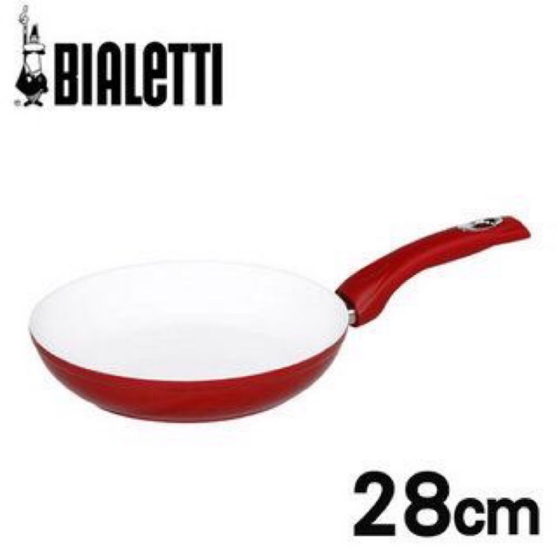 義大利Bialetti 奈米鈦陶瓷健康平底鍋-紅(28cm)
