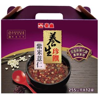 [促銷]【泰山】養生珍饌紫米薏仁粥255g(12入/禮盒)