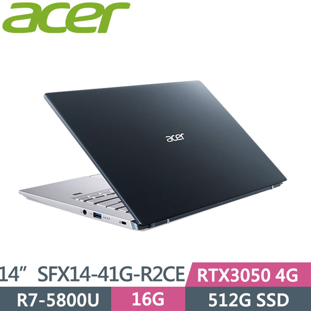 ACER SFX14 41G R2CE R7 5800U 16G 512GPCIe RTX3050 4G