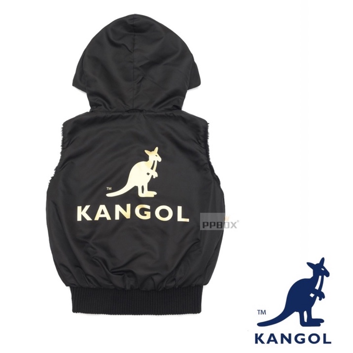 全新潮牌⏩⏩KANGOL 袋鼠 ～兔毛感連帽背心 雙面可穿 時尚 女版 保暖 百搭（S號）