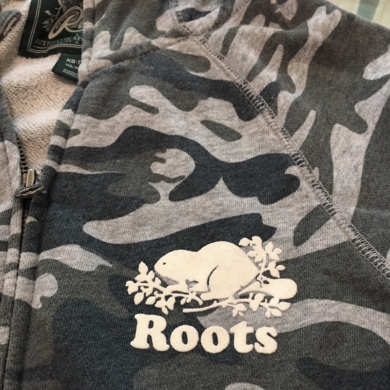 Roots 女連帽迷彩薄外套