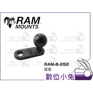 數位小兔【RAM Mounts RAM-B-252底座】11mm孔徑 後照鏡 重機 摩托車 單車 mount 手機座