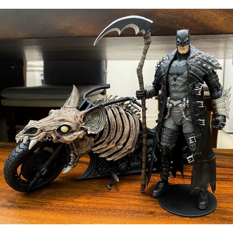 麥法蘭 重塗死亡金屬蝙蝠俠+機車 multiverse 龐克風 batman dc 非mezco mafex shf