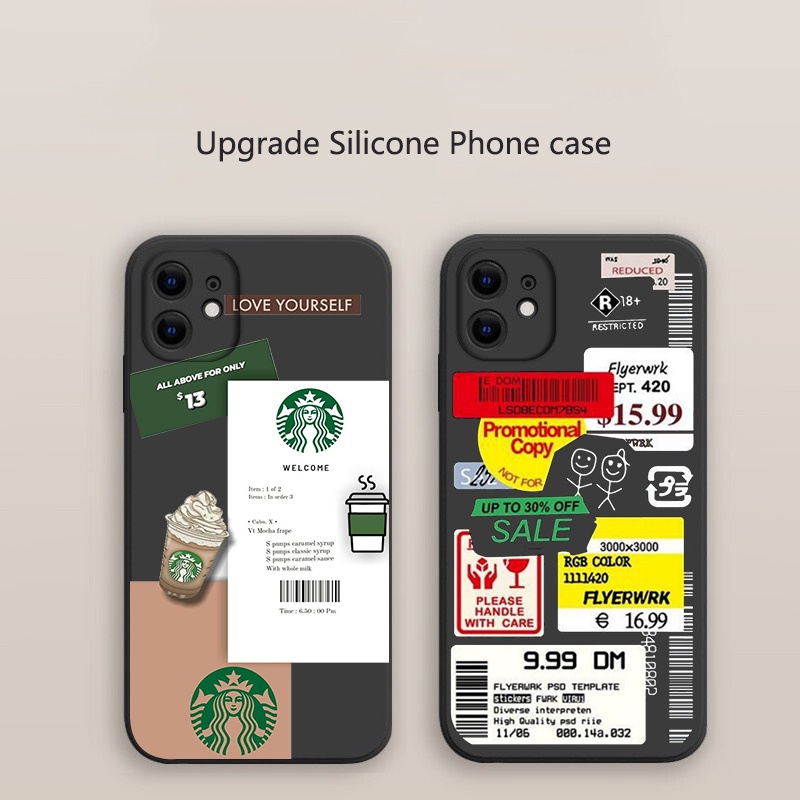 STARBUCKS 星巴克黑色 iPhone 手機殼 iPhone 5 6S Plus 7 Plus 8 Plus XS