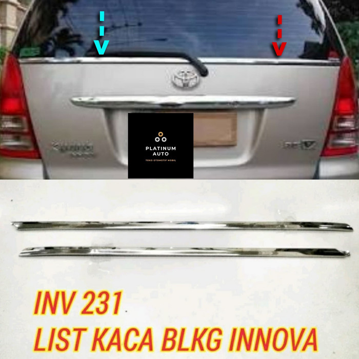 清單鍍鉻後行李玻璃豐田 Innova inova Old 2004 至 2015 2014 2013 2012 2011