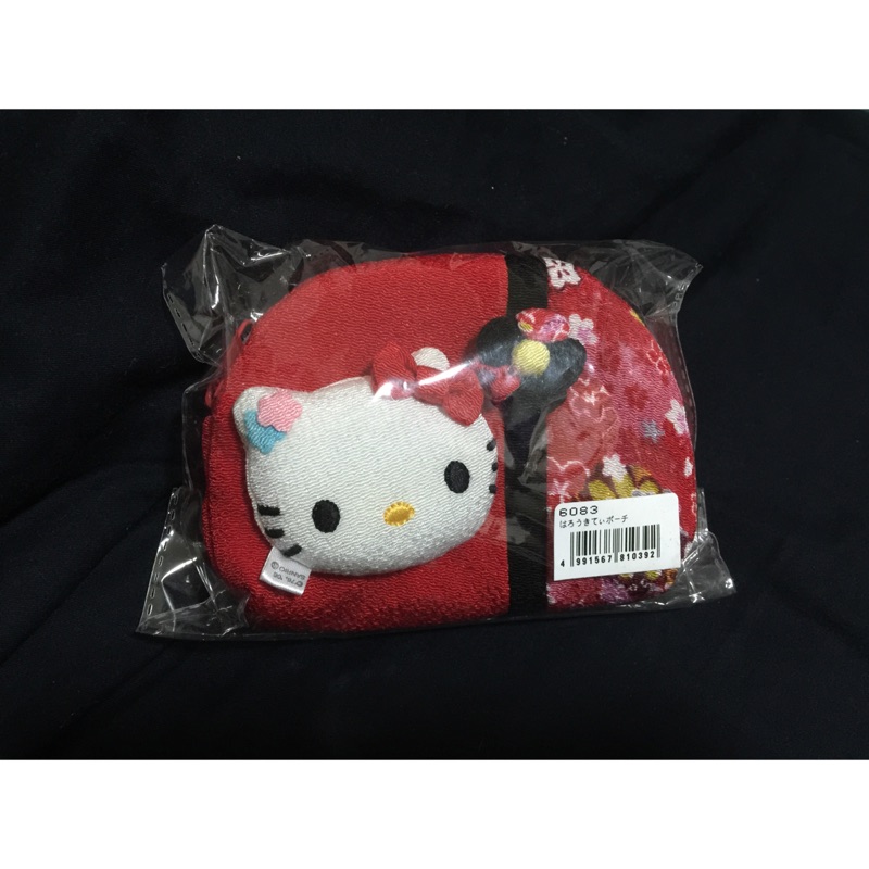 全新日本帶回 Hello Kitty 日式和風 紅色收納零錢包