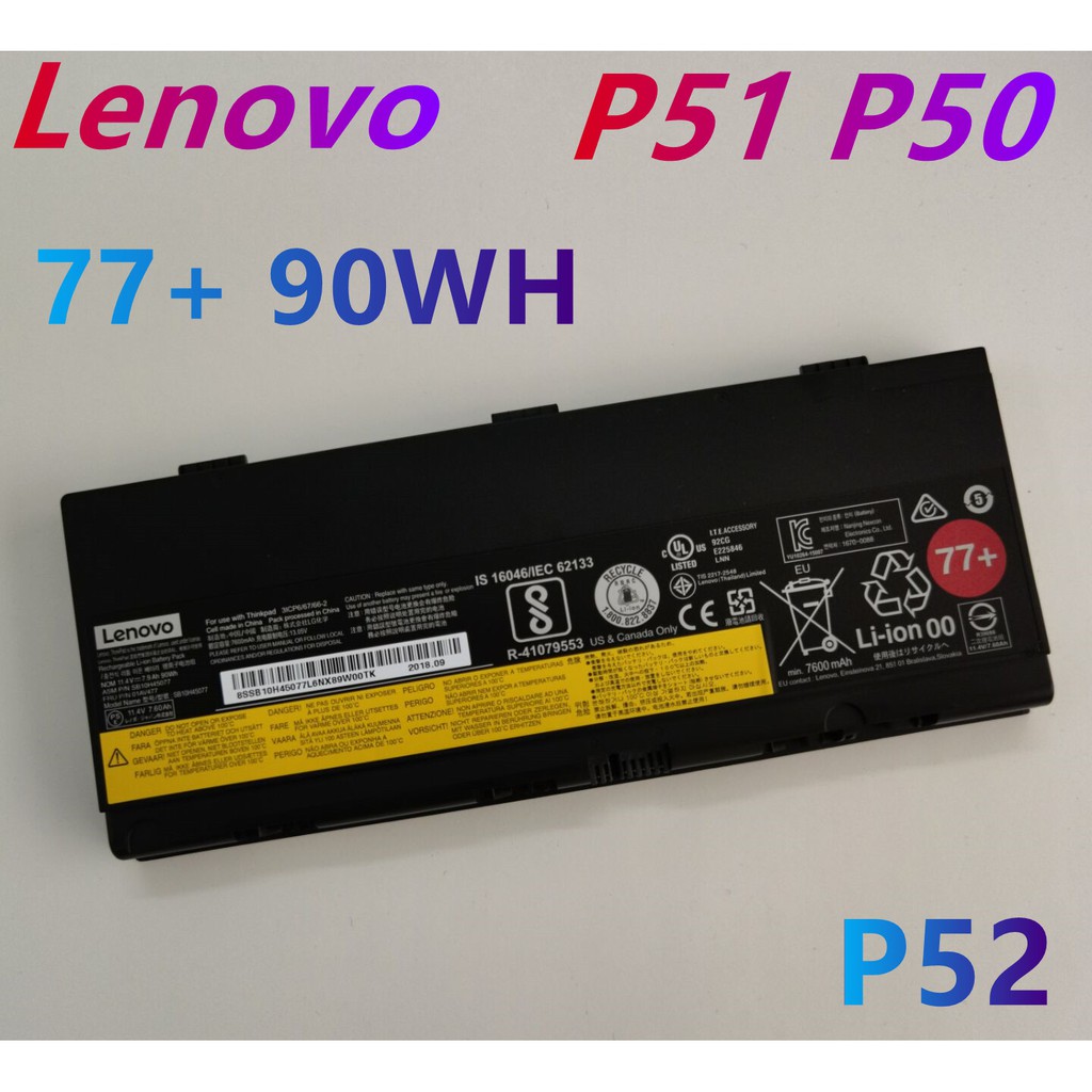 LENOVO  77+ 90WH  原廠電池 Thinkpad P50 P51 P52