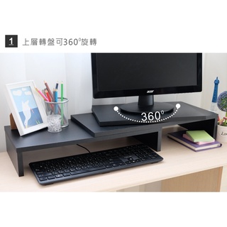 EASY HOME | 台灣製 多用途桌上型旋轉伸縮電腦架-1542 電腦架 置物架 桌上架 防潑水 MIT
