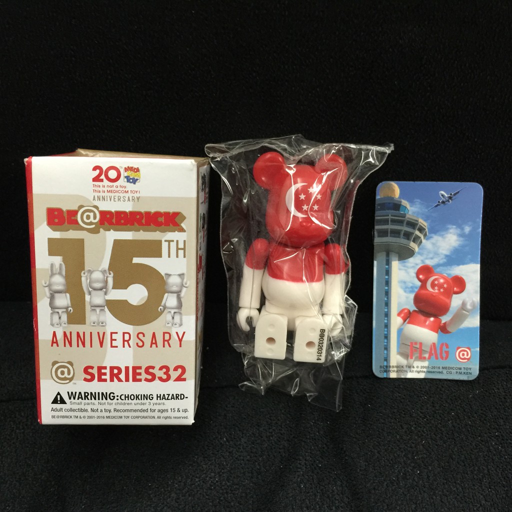 Bearbrick BE@RBRICK Series 32代 100% 庫柏力克熊 Flag 國旗 新加坡 S32 現貨