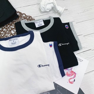 【KT USA】Champion 素T 短T 刺繡LOGO 滾邊短T