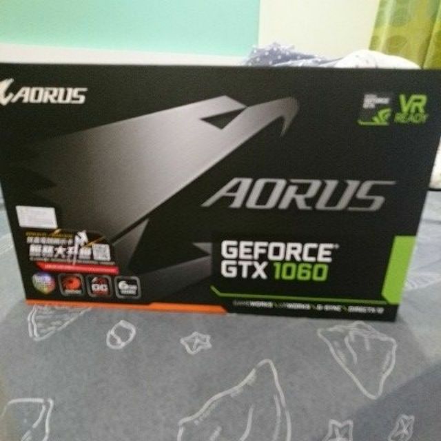 限時特價/技嘉AORUS GTX1060 6G 三風扇RGB燈光(4年保固)(使用6天)