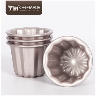 (烘焙神拳)Chefmade學廚WK9772-4不沾可麗露模(4入)天使之鈴可麗露蛋糕模法國法式甜點模具烤模烤盤現貨