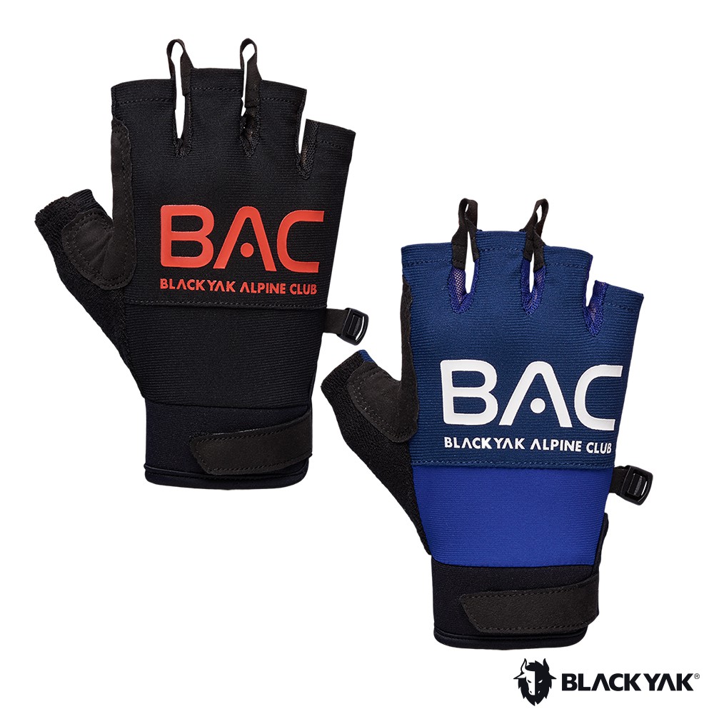 【BLACKYAK】BAC專業半指手套 [黑色/海軍藍] 韓國 防曬手套 登山 攀岩 | BYJB1NAN02