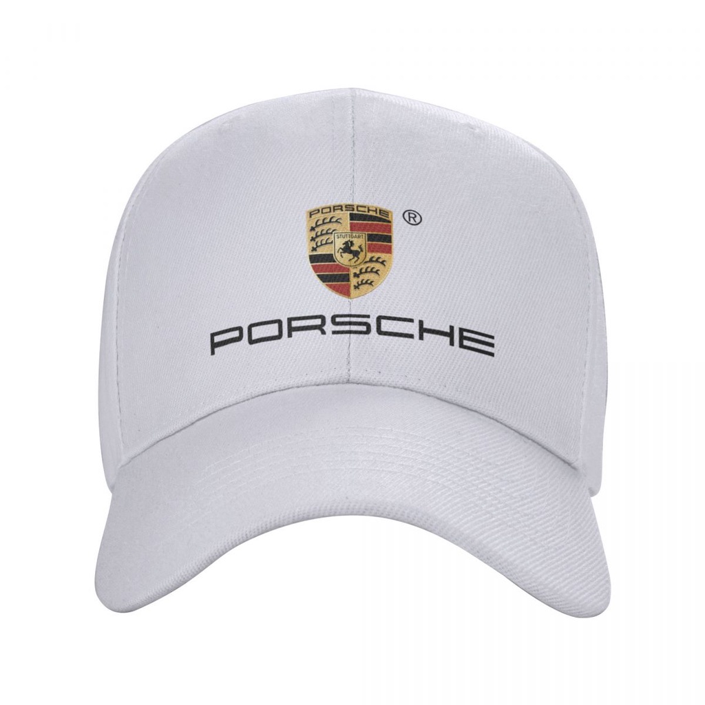 porsche 素色鴨舌帽 棒球帽  彎簷帽 帽子 男女同款運動戶外遮陽帽 可調整 9種顏色