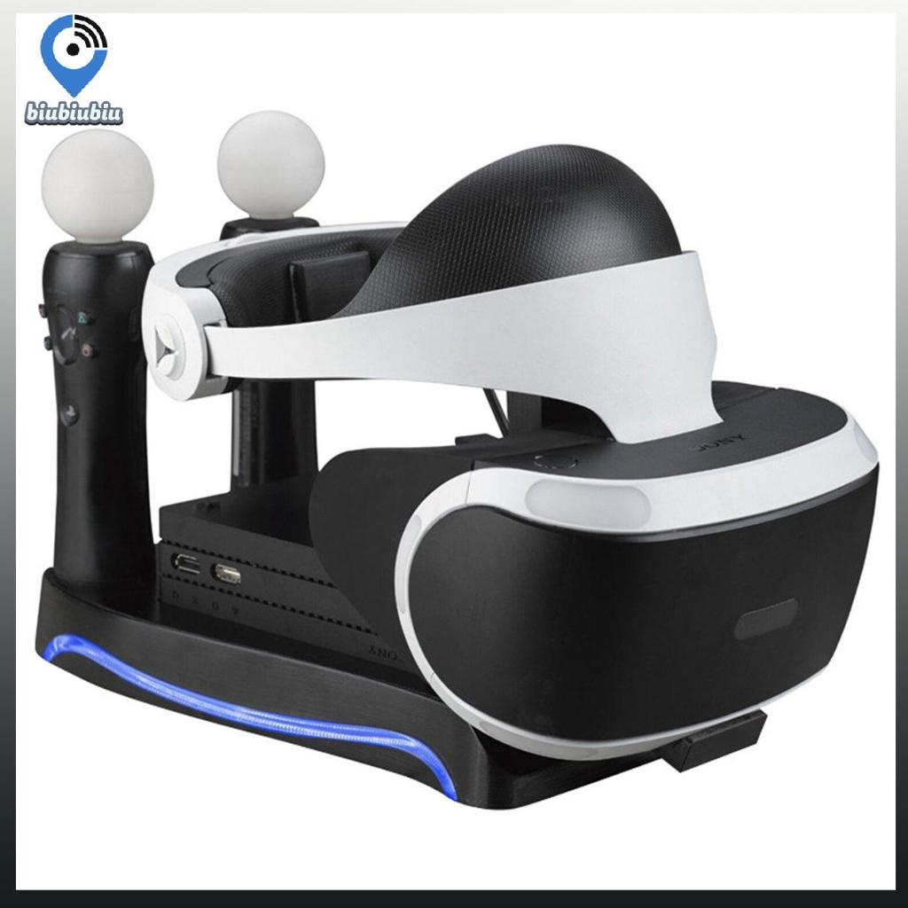 索尼 PS4-VR 遊戲控制器 4 合 1PS4VR 充電器充電底座支架