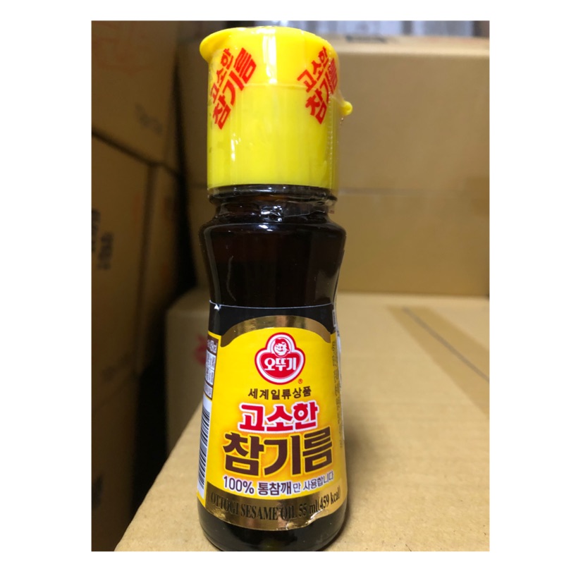 【簡便宜】韓國不倒翁100%芝麻油55ml