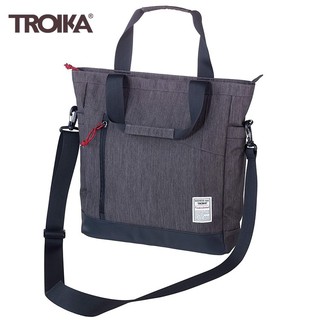 耀您館★德國TROIKA出差商務包防水兩用外出包BBG52/GY(12公升;單肩側揹包+手提包;可上行李箱)登機箱公事包