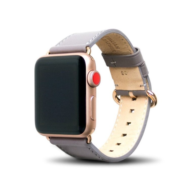 [Alto] Apple Watch 皮革錶帶 38/40mm –礫石灰