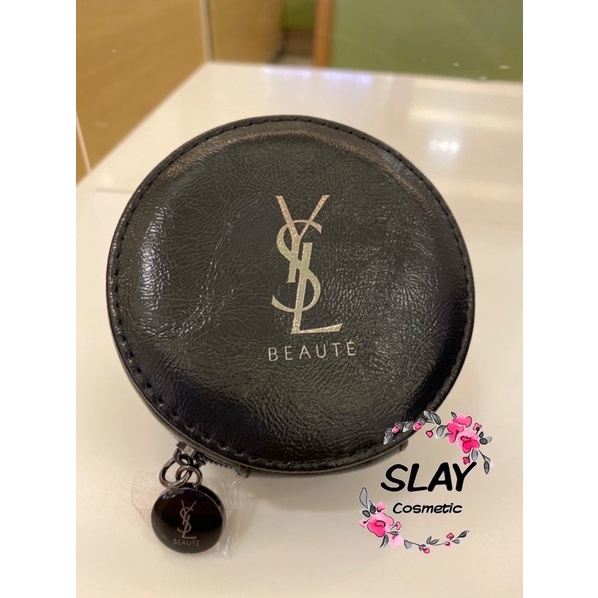 🌸SLAY🌸YSL 時尚皮革化妝箱 氣墊收納包 化妝包 漆皮立體化妝包 黑色絲絨化妝包 白色防水化妝包