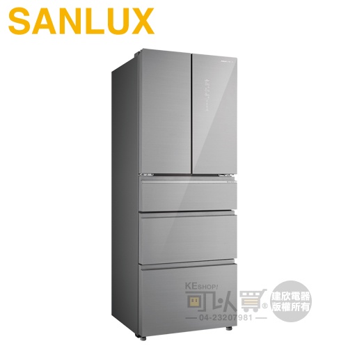 SANLUX 台灣三洋 ( SR-C420EVGF ) 420公升 雙冷凍室一級變頻五門電冰箱