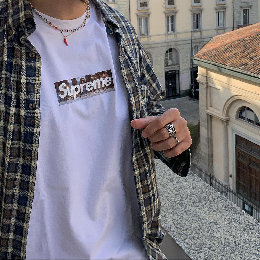 買取 新品 Supreme Milan Box Logo Tee ミラノ 最後の晩餐