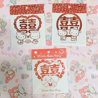 《Cute 生活文具舖》Hello Kitty 凱蒂貓、Little twin stars 雙子星囍字貼紙（小）