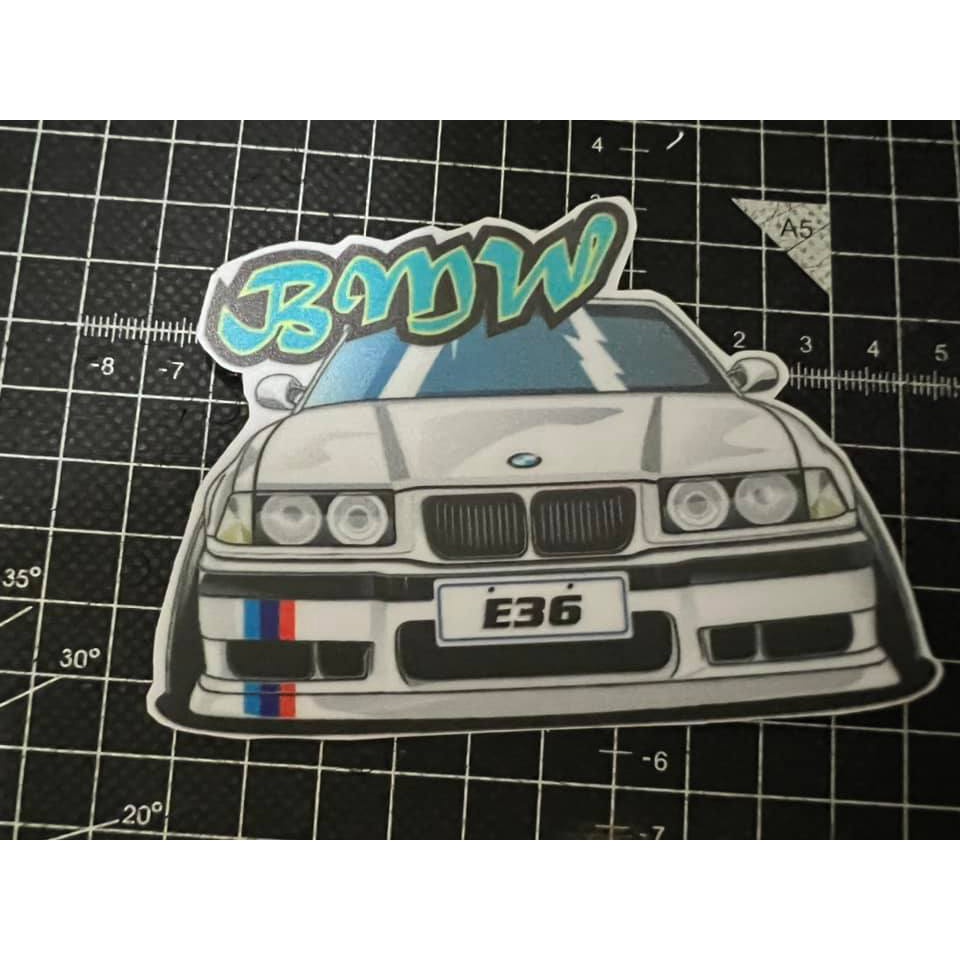 BMW E36 防水貼紙 7.5CM X 11CM 下標請告知顏色